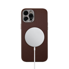 iPhone 12 Pro Leather Case (Magnet Enabled) | Brown - SANDMARC