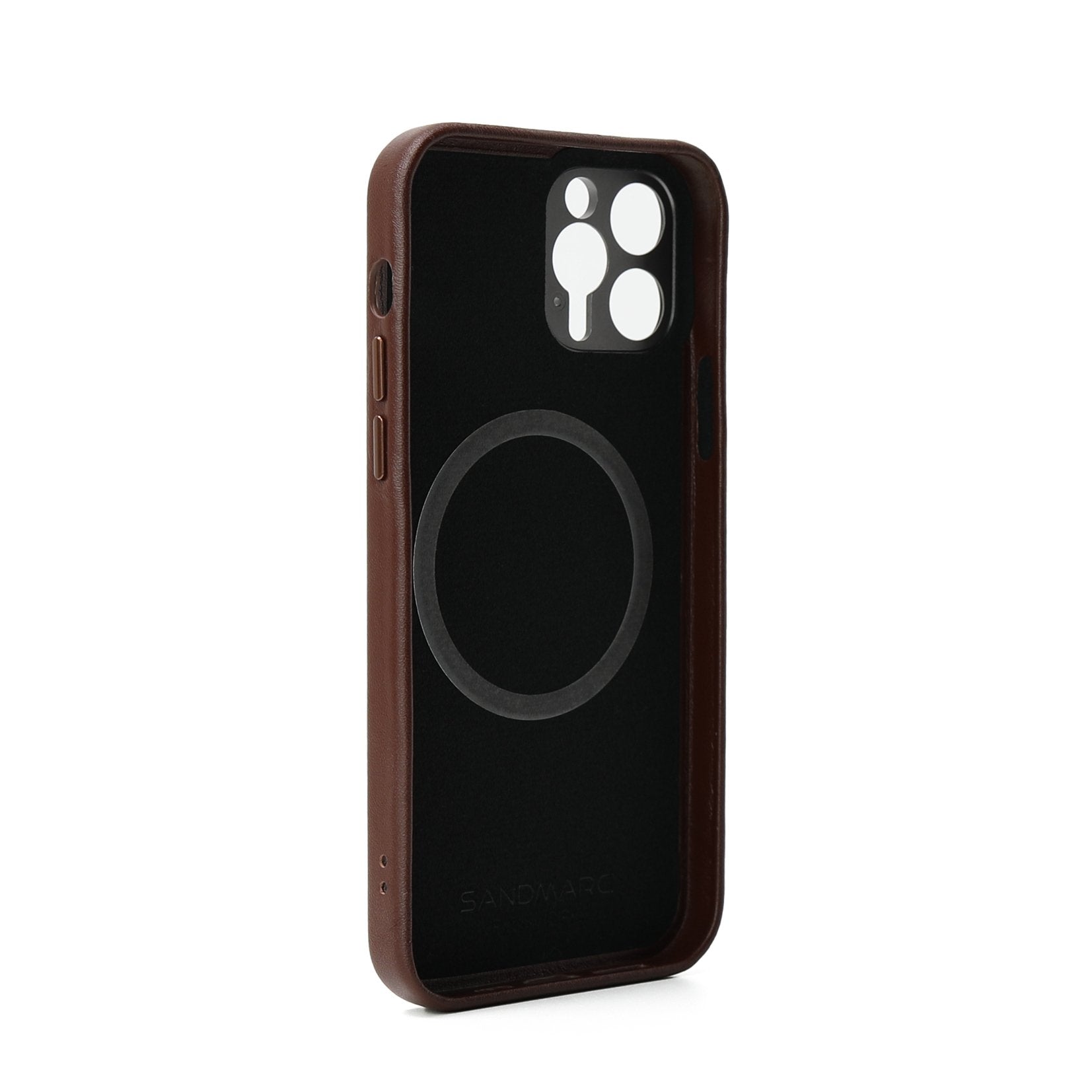 iPhone 13 Pro Leather Case - Brown - work with MagSafe - SANDMARC